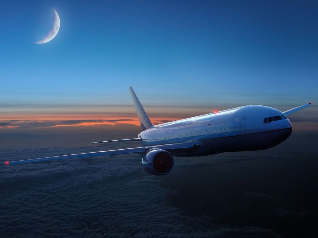 Cargo aircraft in flight
